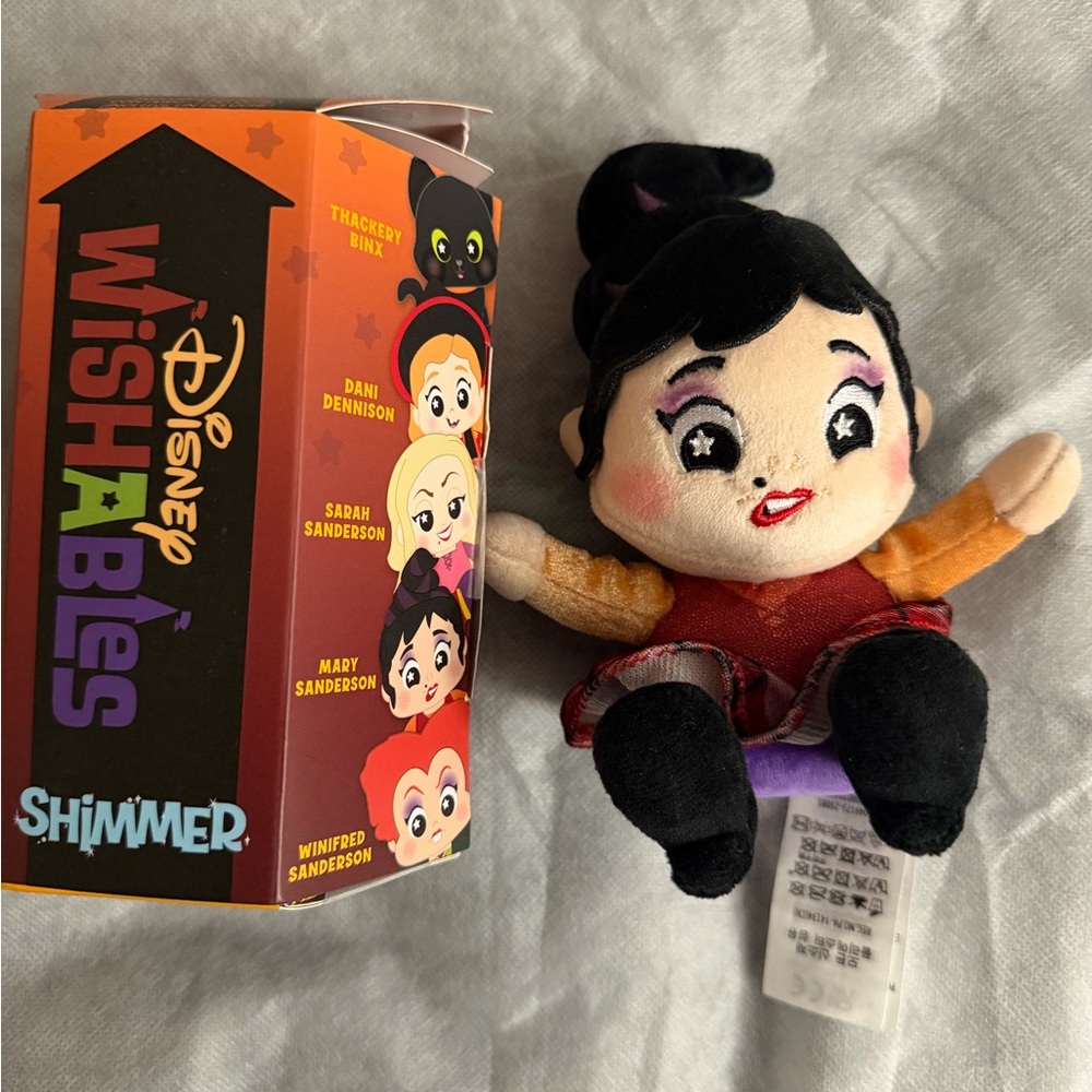 Disney Wishables Shimmer Black and Red Plush